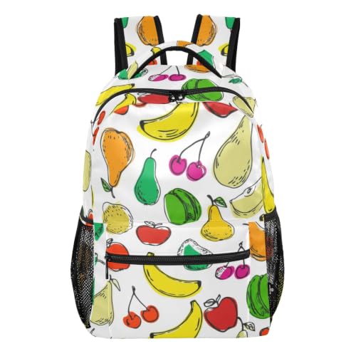 Sac à dos d'école fruits blanc S pour enfants et adolescents