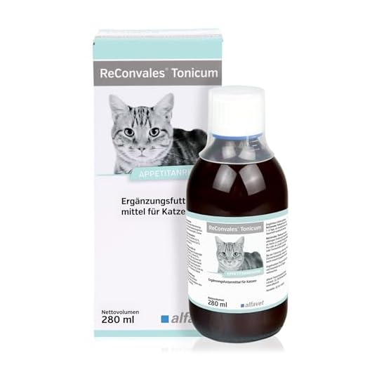 alfavet ReConvales Tonicum para Gatos, suplemento dietético de 280 ml, alimento para administración a Gatos convalecientes y con bajo Peso, así como a Gatos con lipidosis hepática