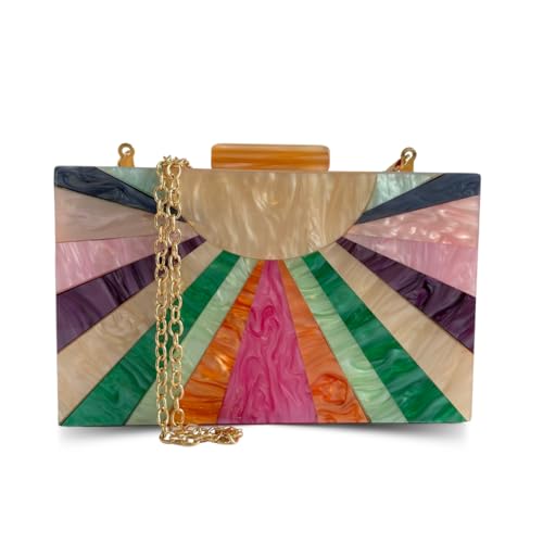 Bolsa Clutch Carteira Festa Femina Colors Fashion Eva (Colorido 1)