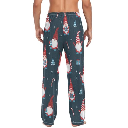 Christmas Gnomes Gift Pajama Pants Xmas Tree Snowflake Lounge Sleepwear PJs Men's Pajama Bottoms Sleep Pants XL2
