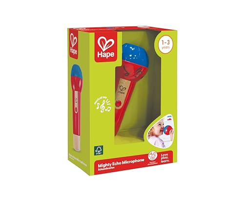 Hape Echomikrofon - Batterieloses Stimmverstärker-Mikrofon, Lernspielzeug zum Singen und Rollenspielen, fördert Hörentwicklung, ab 12 Monaten