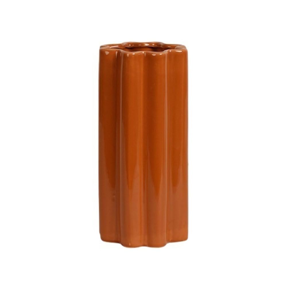 B3f7m4r9j2 Red Vase Cylinder Ceramic Vase For Flower Arrangement Hydroponic Fresh Vessel Home Decor Ornament(Red)