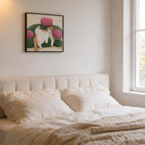 Cuadro decorativo de gatito dormilón ideal para dar calidez a tu dormitorio 2