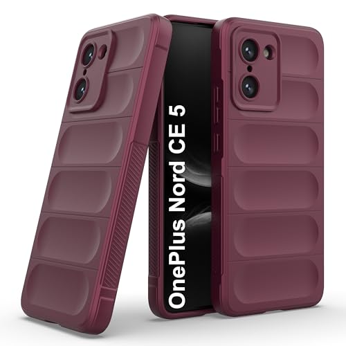 amazon basics Back Case Cover for OnePlus Nord CE 5 | Compatible for OnePlus Nord CE 5 Back Cover | Liquid Silicon Magic Case with Camera Protection | Plum