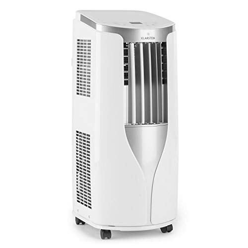 Klarstein Mobile Klimaanlage, 4-in-1 Klimagerät, Luftentfeuchter, Ventilator & Nachtmodus, Wohnung Klimaanlage Mobil mit Abluftschlauch, Leiser Air Conditioner, Kühlung 16-30°C, 7000 BTU, Weiß