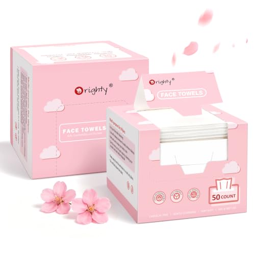 Image of Orighty Face Towels Disposable, Soft Clean Towels for Face, 100Count(2 Box) | Super Soft & Gentle Face Wipes Towelettes, Facial Towels for Cleansing & Makeup Removal, for Sensitive Skin, Nursing, Travel
