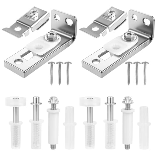Bifold Door Hardware, 2 Pack Closet Door Hardware Repair Kits, Bi-Fold Door Hardware Kits for Accordion Door, Include Bifold Door Bottom Pivot, Bracket, Guides Wheel