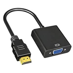 HDMI naar VGA-adapter met audio en voeding, converter HDMI naar VGA 1080P, HDMI VGA-kabel compatibel met computer, pc, monitor, projector, HDTV, Chromebook, Raspberry Pi, Xbox