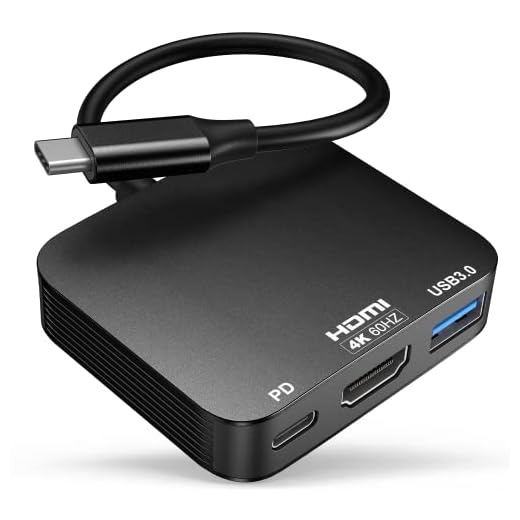 vilcome USB C to HDMI Adapter【4K@60HZ】, HDMI to USB C Adapter Multiport with USB Type C PD & USB 3.0 Port, Compatible for MacBook Pro/Air, iPad Pro/Air, Dell XPS, iPhone 15 Pro/Max, Android (Black)