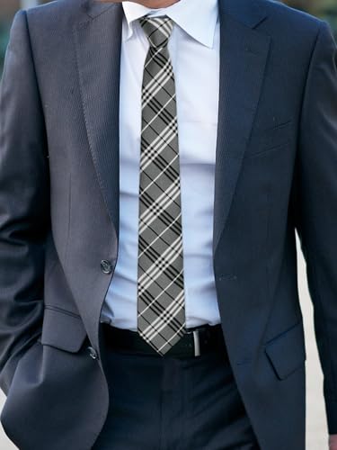 Image of Luckyvestir Striped Ties for Men Classic 3.15 inch Men's Tie Formal Neckties for Business Graduation Dinner Wedding