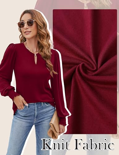 Blooming Jelly Womens Dressy Casual Blouses Business Trendy Tops Long Sleeve Shirts 2025 Fall Teacher Outfits2
