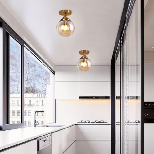 Image of Wall Lamp Chandelier Pendant Light, Home Decor for Bedroom, Living Room, Hallway, Cafe, Hotel, Restaurant (Amber Wall Hanging LAMP with LED Bulb Pack of 1)
