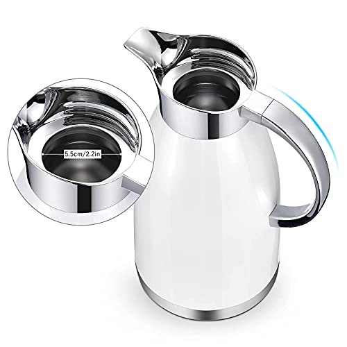 Haosens 1,8 Liter Edelstahl Isolierkanne thermoskanne Teekanne, Doppelschicht Vakuum kaffeekanne - Elegantes Design, doppelwandige Isolierung – Bild 3
