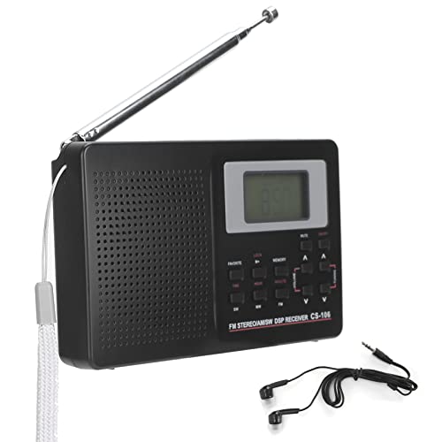 Radio De Poche Portable, FM/AM/SW/LW/TV Récepteur De Pleine Fréquence Réveil De USB Connexion Avec Casque(2