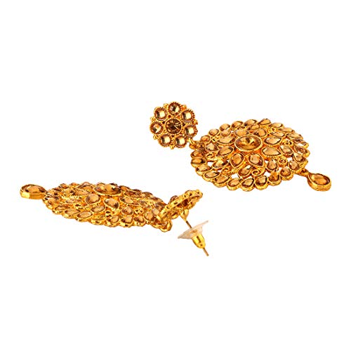 Image of Aheli Elegant Indian Faux Kundan Studded Choker Necklace with Maang Tikka Set Ethnic Wedding Wear Bharatanatyam jewellery set Gift for Women