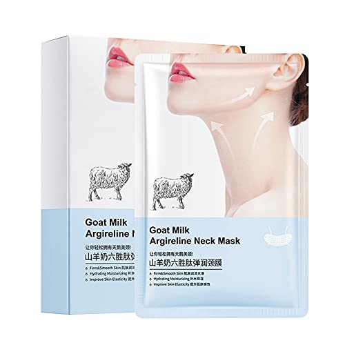 10 pcs Goat Milk Hexapeptide Neck Moisturizing Mask Neck Age Wrinkle Control Mask Neck Wrinkle Pads Neck Cream Mask Neck Lift Mask Neck Tightening Mask Neck Wrinkle Patches Cover