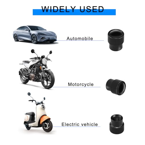 image for Mandark Car Tire Valve Stem Caps, 4PCS Aluminum Alloy Vehicle Wheel Va