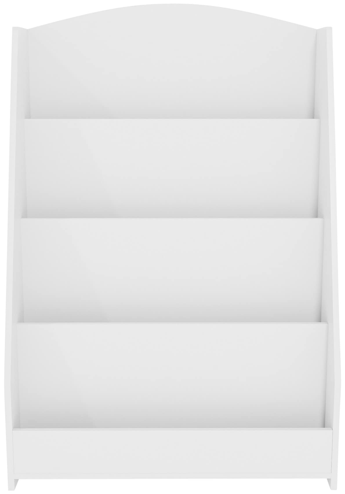 CLP Bücherregal Melfa I Zeitschriftenständer Mit 4 Fächern I Regal Für Kinderbücher I Organizer Weiß, Größe:60 cm