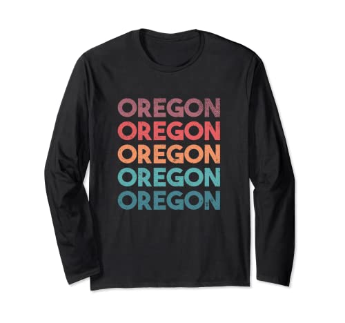 Oregon Vintage Style Retro Color Maglia a Manica