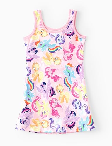 My Little Pony Girls Dress, Unicorn & Rainbow Print Sleeveless Casual Style Summer Sundress, Party & Playdate Outfit A-Line2