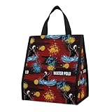 MUMEHAZ Insulated Water Polo Shopping Bags for Groceries Water Resistant Collapsible Cooler Grocery Bag