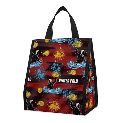 MUMEHAZ Insulated Water Polo Shopping Bags for Groceries Water Resistant Collapsible Cooler Grocery Bag
