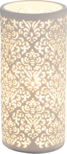 GLOBO LIGHTING Lampe a poser en porcelaine 24x11x11 cm blanc mat