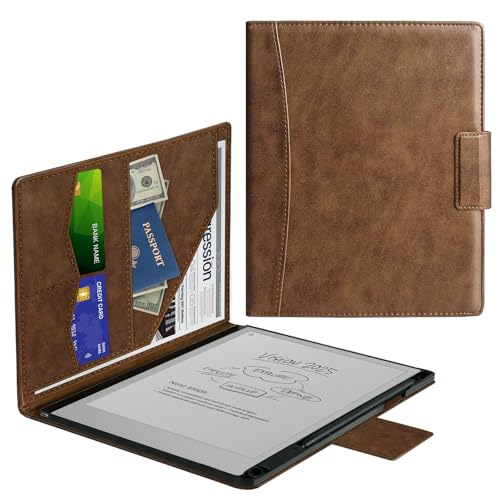 Zspeed Premium PU Leather for Remarkable 2 Case with Pen Holder Compatible with Remarkable 2 Tablet 10.32020- Slim Folio Cover Folder Design Business Protective Remarkable 2 Folio Brown