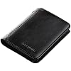 Men's Genuine Leather Wallet RFID Blocking Trifold Soft and Durable Billfold (Trifold, Black)