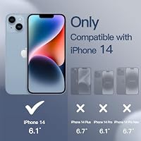 JETech Silikon Hülle für iPhone 14, Kobaltblau – Ansicht 2