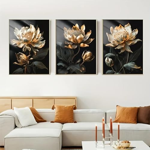 Toile de peinture fleurs cadres pour habiller un mur vide