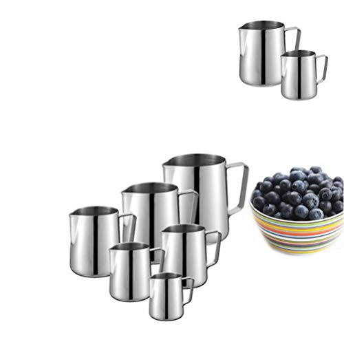 Jarra de espumar leite YARNOW 1,42 L, jarra de aço inoxidável para espumador de leite expresso e caf