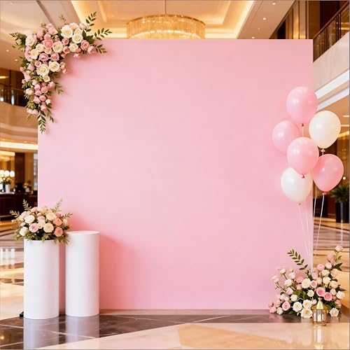 Housse de fond rose élasthanne pour anniversaire et photobooth de baby shower