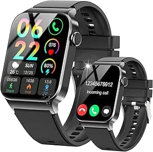 Smart Watch with Alexa Built-in, 1.83" HD Touchscreen Fitness Tracker