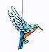 Alivagar Stained Glass Bluebird Window Hanging Sun Catcher Ornament Bird, 9" x 6 1/2"