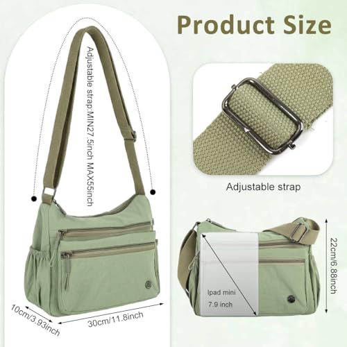 Image of PALAY Crossbody Bag for Women Nylon Shoulder Bags Floral Multi-Pocket Purse Sling Bag for Woman