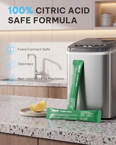 Image of Silonn Citric Acid Descaler Powder, Fast Acting Ice Maker Cleaner, Non-Toxic Safe Scale Remover, 4 Individual Packets, Universal Use for Ice Machines Coffee Brewers
