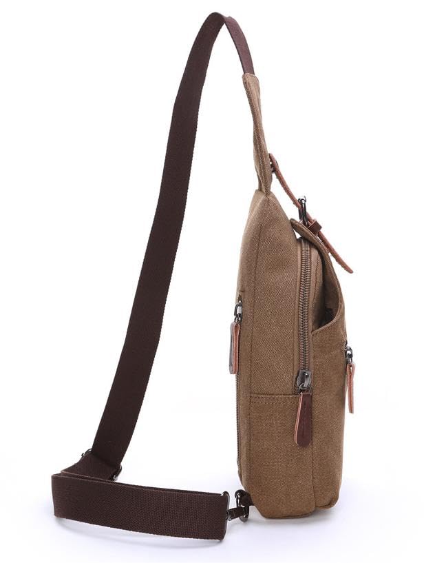 Men Sling Bag Chest Canvas Shoulder Backpack Fanny Pack Mens Womens Crossbody Bag3