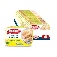 DE DÉLICIEUSES SARDINES : Agrémentés d'une délicieuse marinade au citron et au basilic pour un poisson toujours plus savoureux, ces filets de sardines sans arêtes, sans huile peuvent être dégustés tels quels ou accompagner vos plats chauds ou froids....
