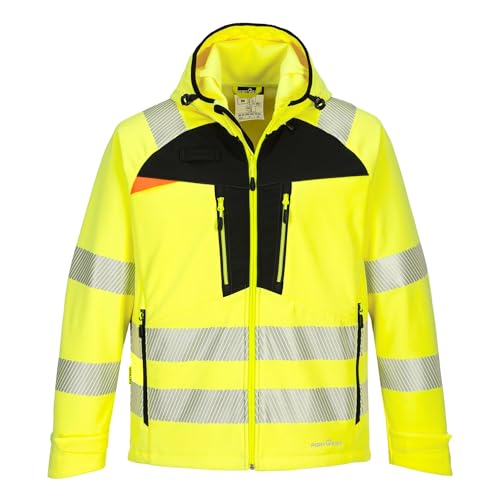 Veste softshell haute visibilité DX4 Portwest jaune et noir confort premium L