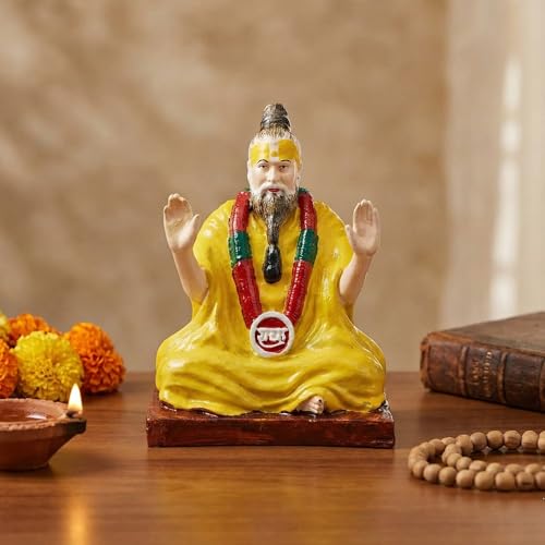 eCraftIndia Premanand Maharaj Ji Idol Showpiece for Home Decor Living Room Bedroom Office Pooja Room | Gift for Diwali Housewarming Birthday