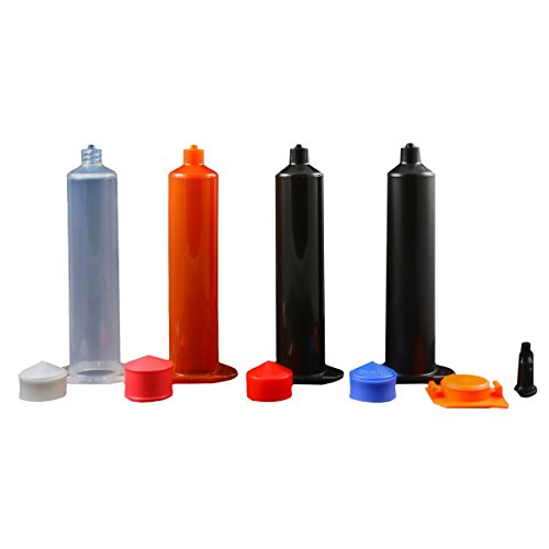 Jensen Global JG30A-20-UVA-GBR 30 cc Air Syringe & Stopper Kit UV Amber Barrel Red Straight Wall Stopper Box of 20