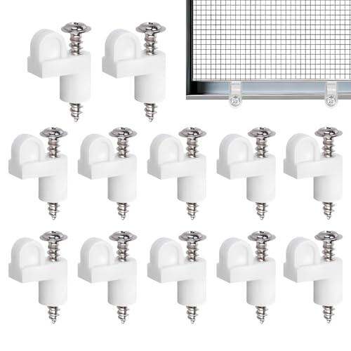 Generous Quantity: This package includes a set of twelve individual secure mounting clips, providing more than enough pieces to effectively fasten and stabilize several standard-sized window screens or to have spare components readily available for future maintenance needs around your property
