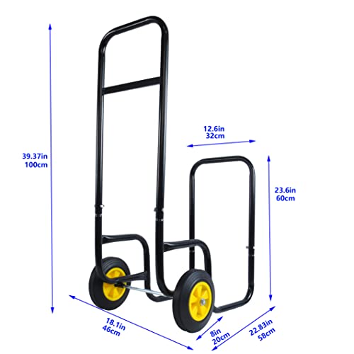 Carretilla convertible 2 en 1 con capacidad 330 lb y ruedas giratorias miniatura 5