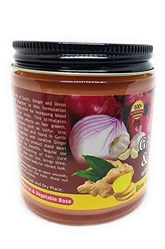 Organic Garlic Oil & Ginger With Onion Extracts Grow & Edge Treament Pomade 4 Onces Pack Of 1 #TOP3