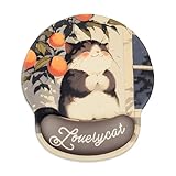 Newseego マウスパッド かわいい リストレスト おっぱいマウスパッド 低反発リストレス 人間工学 手首クッション 滑り止め 水洗い 耐久性良い 疲労軽減 ゲーム 仕事用パソコンパッド キャラクター 可愛い猫柄