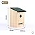 Almineez Bird House Wooden Wild Small Wood Nesting Box Nesting Handy Home Garden Pressure Treated for Wild Birds Sparrows Blue Tits Robin with Traditional Hinged Roof