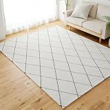 グラムスタイル ラグ ラグマット カーペット 洗える 3畳 190x240cm 北欧 おしゃれ 滑り止め 床暖房対応 オールシーズン ホワイト ブラック ロンバス