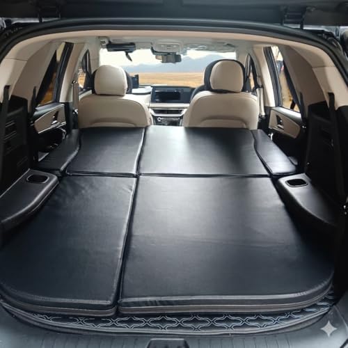 Image of Foldable Car Bed for XUV700 & XUV7XO 7-Seater | Non Inflatable | Waterproof | 60 /40 Split, Lightweight 7kg | (Luxury Variant - Black)