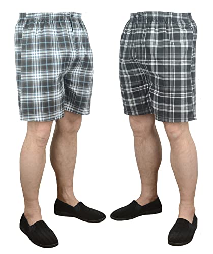 Kings Club Big Mens Black and Navy Blue Walten Pyjama Shorts TWIN Pack Cotton Nightwear Multipack Large For Sizes 2XL 3XL 4XL 5XL 6XL 7XL 8XL, Size : 6XL